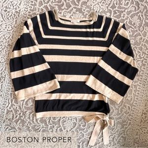 Boston Proper Bell Sleeve Shoulder Slit Sweater
